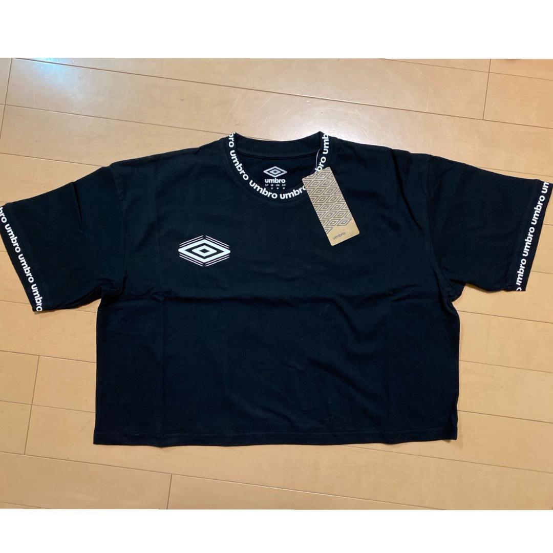 韓国で大人気☆　Umbro　ショートTシャツ　へそ出し　ブラック　Mサイズ