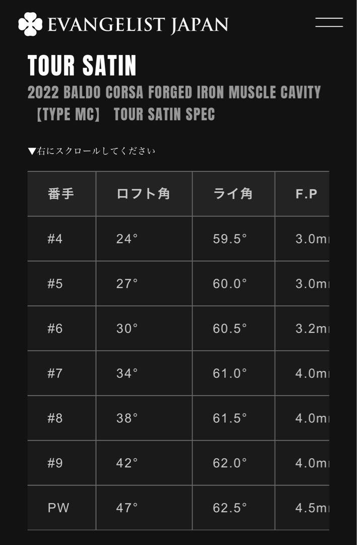 価格変更！BALDO CORSA FORGED IRON TYPE MC