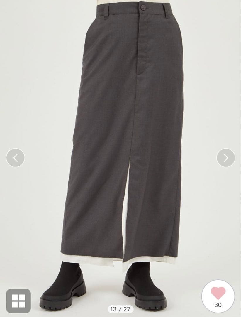 emmi レイヤードIラインスカート emmi レイヤードIラインスカート