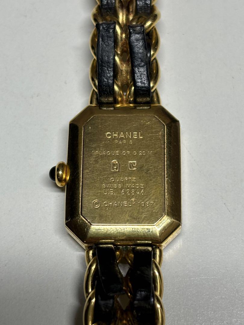 【専用】シャネル CHANEL プルミエール 不動 L クォーツ 黒文字盤