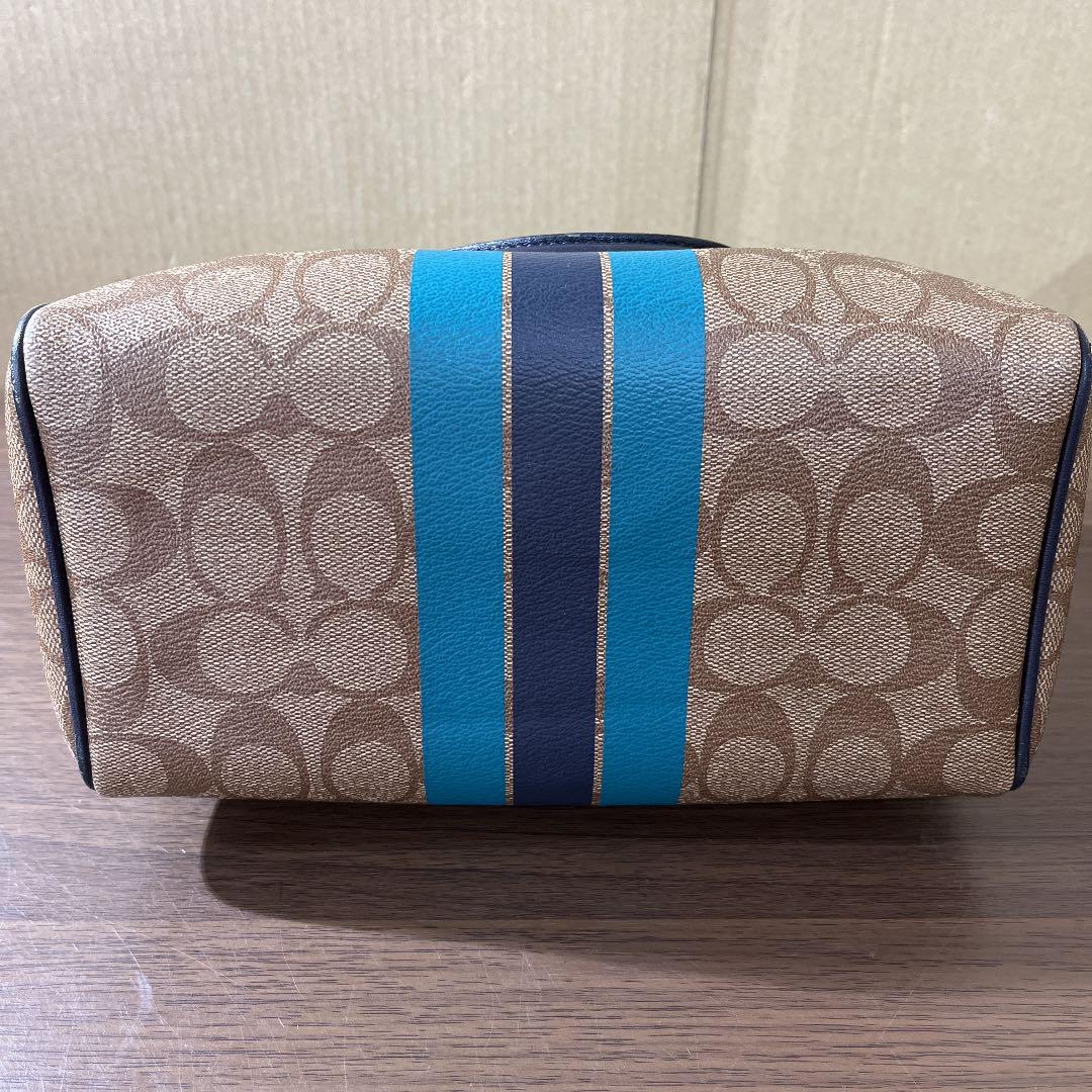 COACH コーチ シグネチャー ハンドバッグ ミニバッグ ネイビー COACH コーチ シグネチャー ハンドバッグ ミニバッグ ネイビー