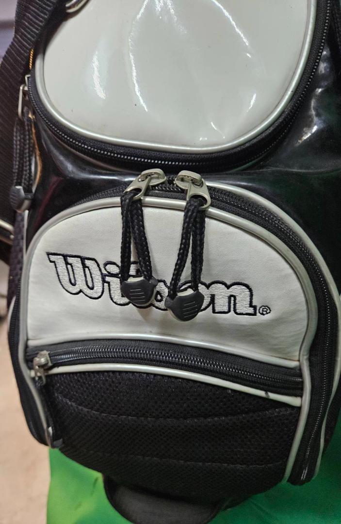 送料無料/美品 お買い得Wilson ウイルソン高級キャディーバッグWHITE