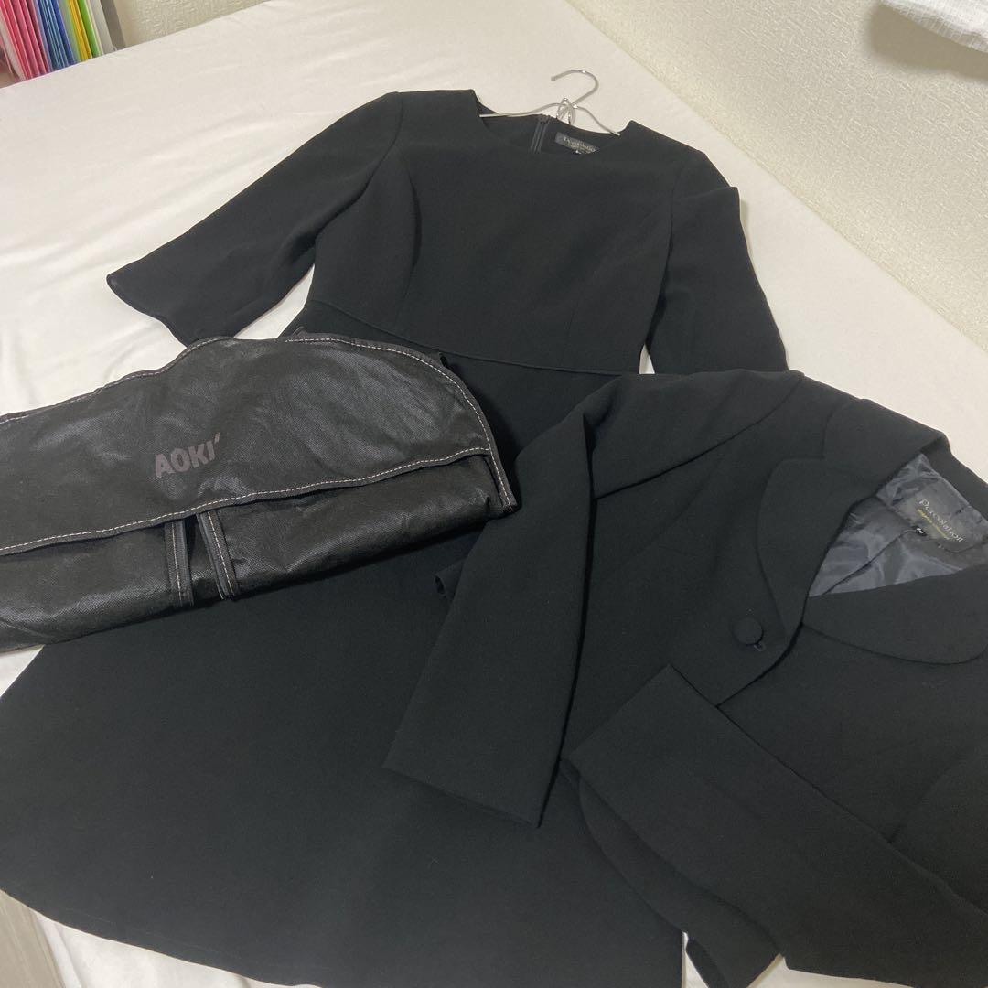 美品　AOKI Percolation ブラックスーツ 3点セット　喪服