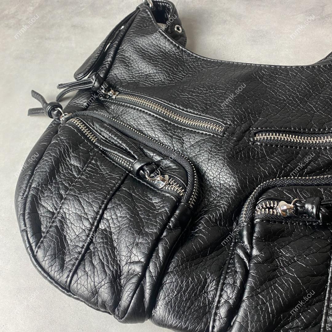 y2k zipper design shoulder bag archive　4