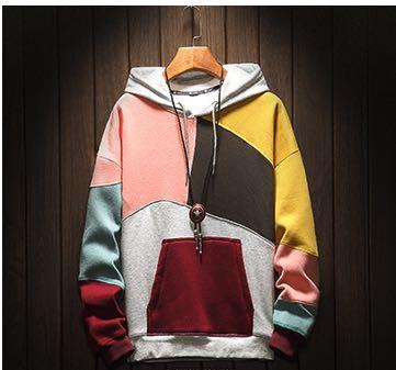 人気公式店 残り3♪新品未使用♪パッチワークパーカー ピンクイエロー L XL 人気公式店 残り3♪新品未使用♪パッチワークパーカー ピンクイエロー L XL