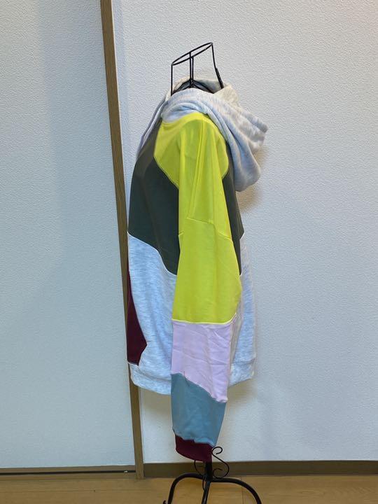 人気公式店 残り3♪新品未使用♪パッチワークパーカー ピンクイエロー L XL 人気公式店 残り3♪新品未使用♪パッチワークパーカー ピンクイエロー L XL