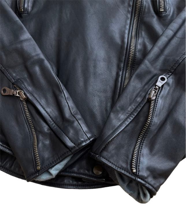 レア】Sisii シシ レザージャケット ライダース 黒 牛革 高級 XS | www