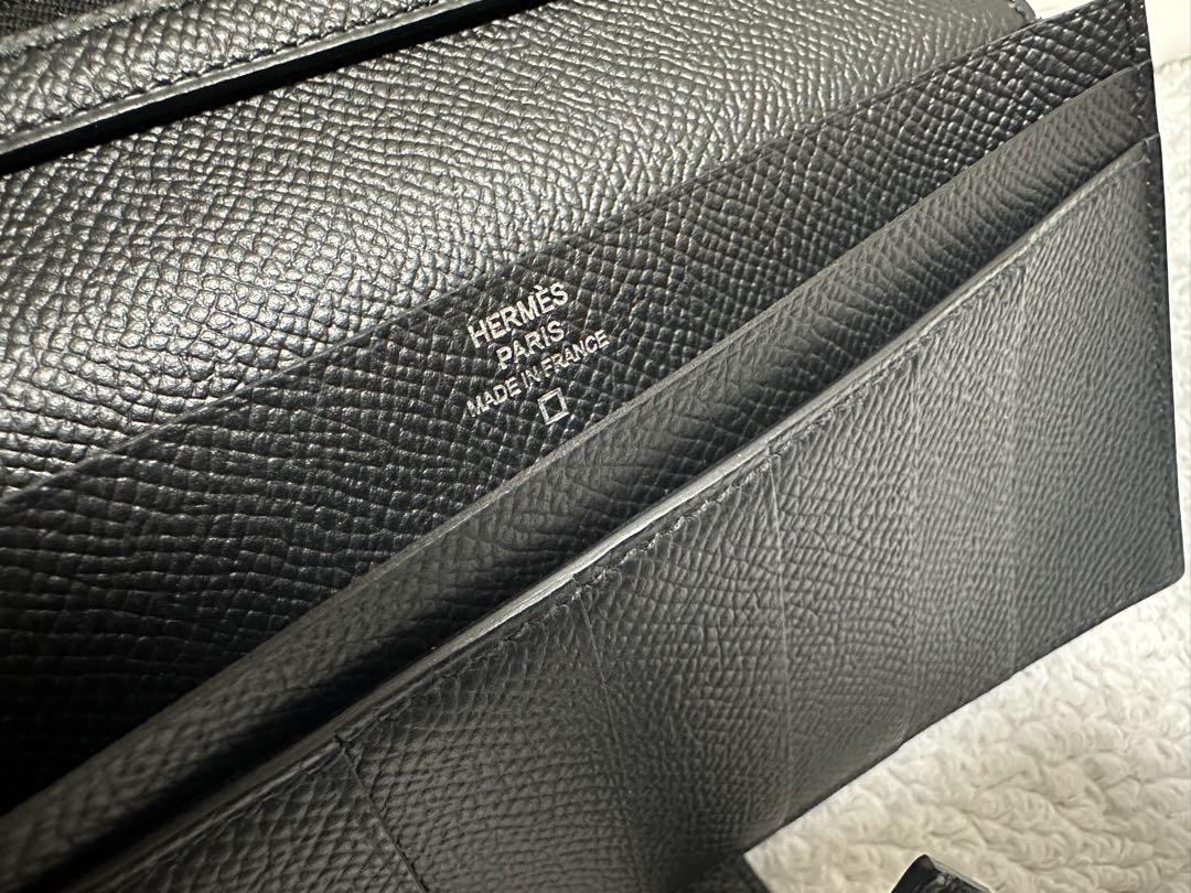 HERMES エルメス　長財布　ベアン　スフレ　アリゲーター　刻印あり