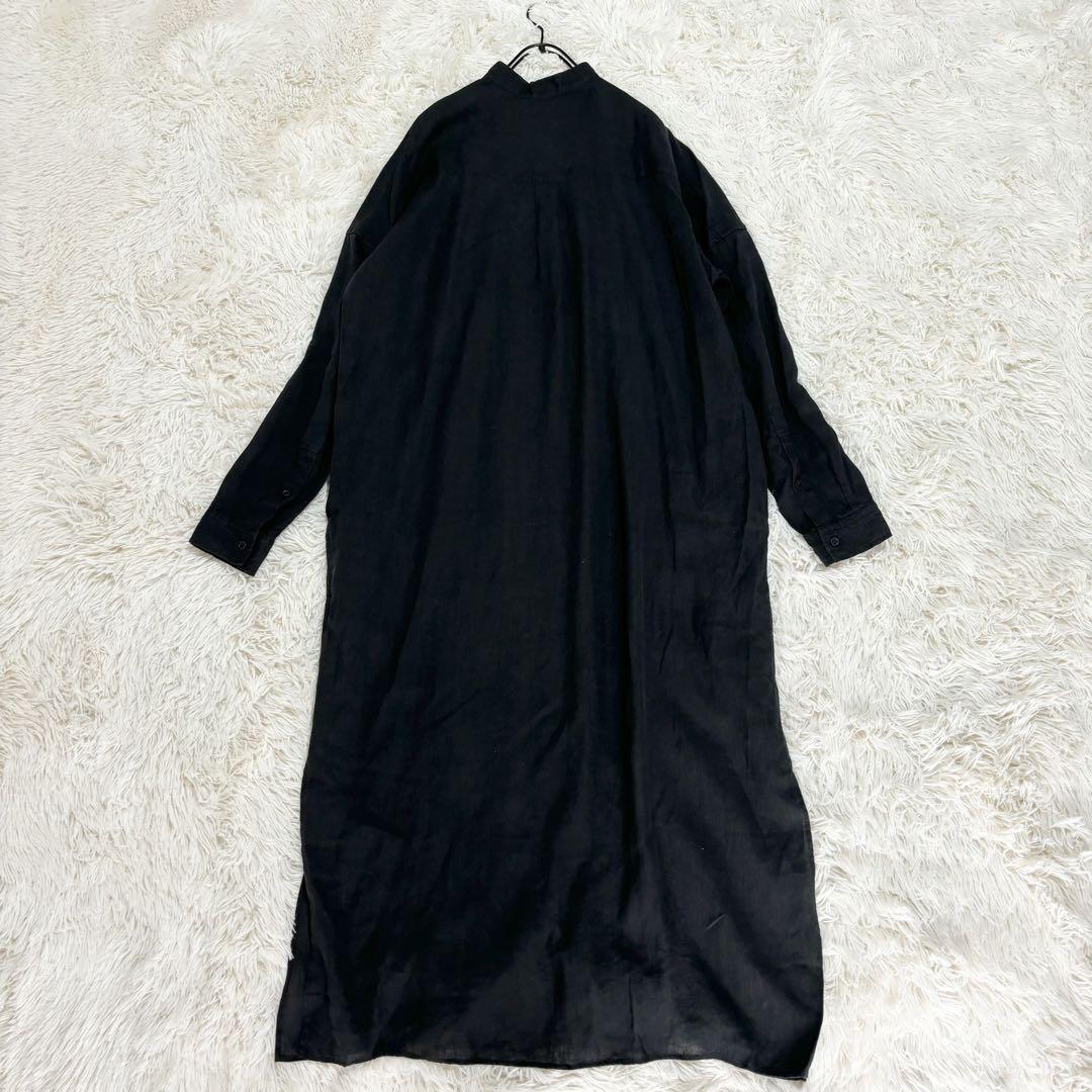 美品 ドゥーズィエムクラス マキシ丈 シャツワンピース リネン