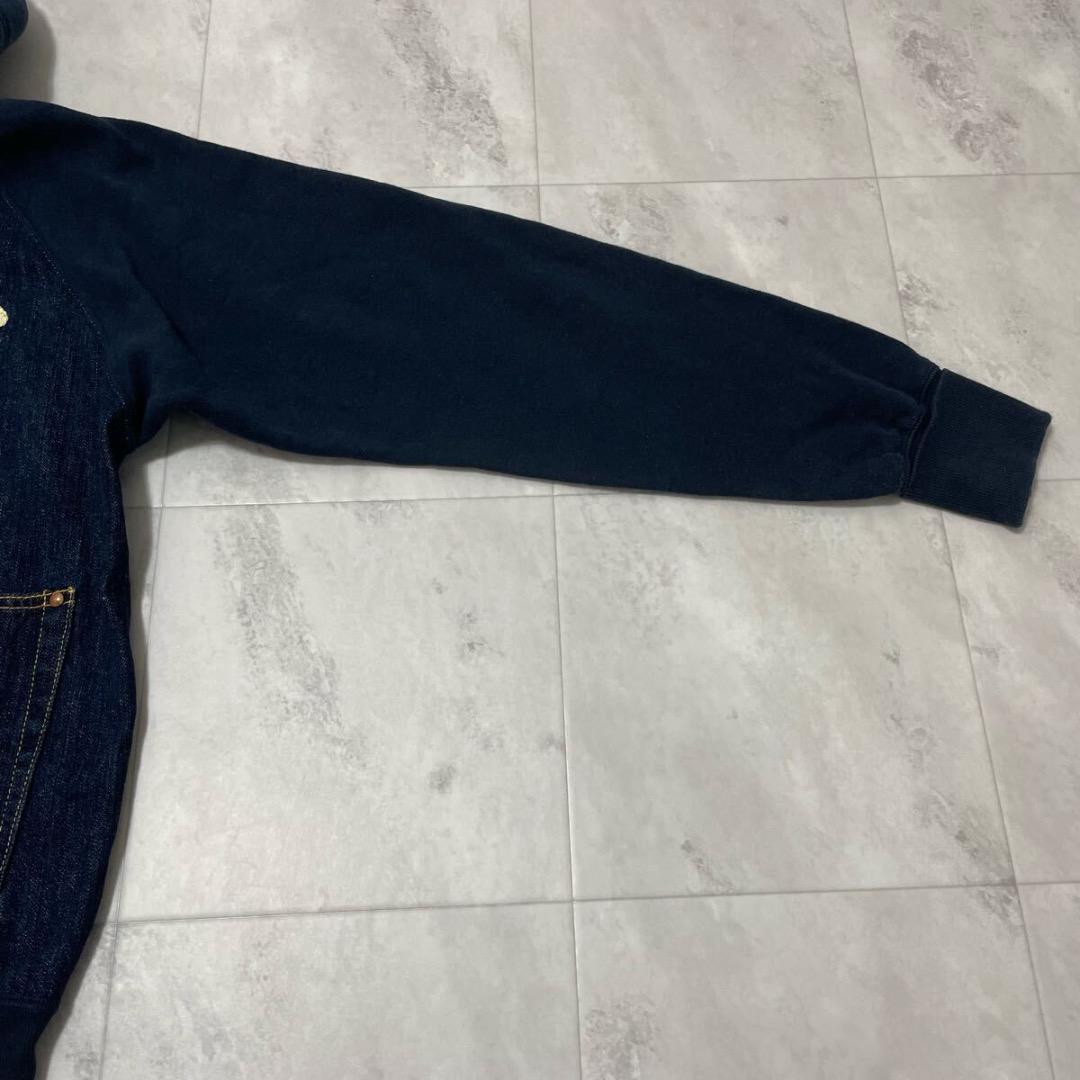 EVISU エヴィス デニム ジャケット ジップパーカー 異素材切替