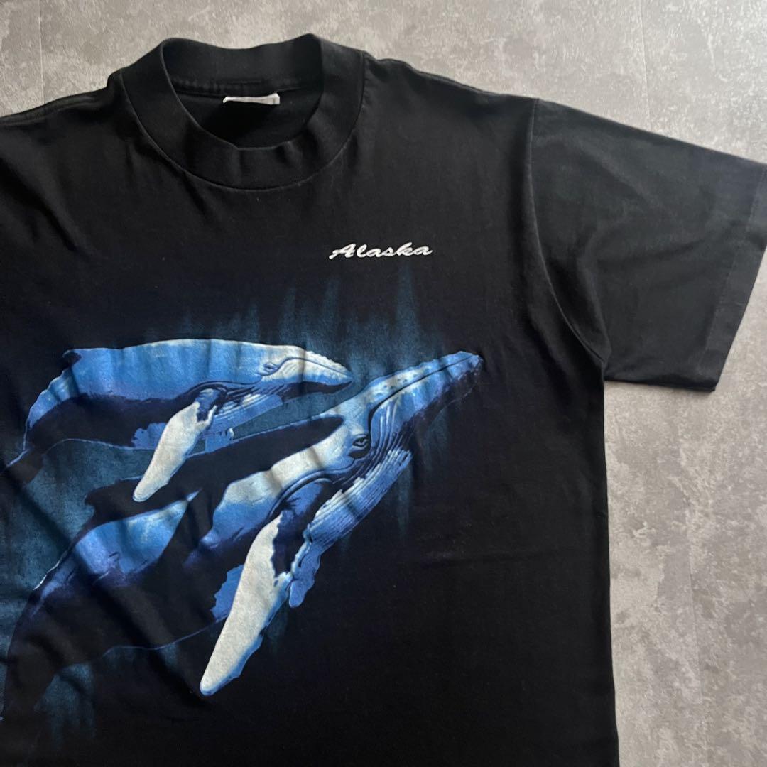 90s Hanes ヘインズ USA製 BEEFYーT シングルステッチ 総柄 T