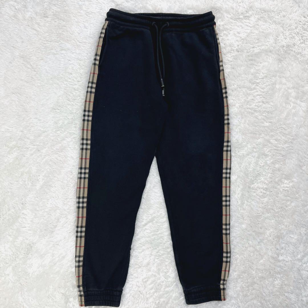 【希少モデル】バーバリー☆ノバチェック入りスウェットパンツ 入手困難 即完売