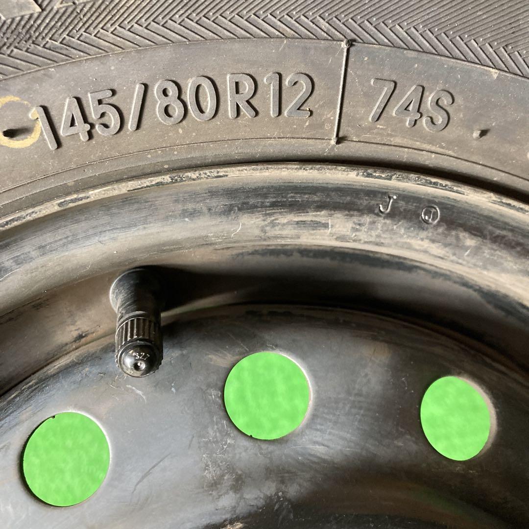 TOYO 145/80R12 サマータイヤ、鉄ホイール付き4本！！
