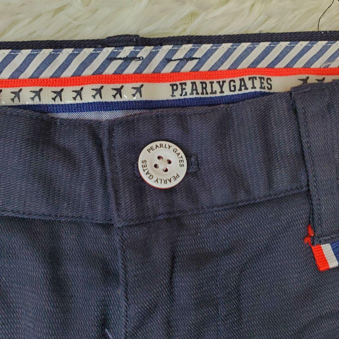 【美品】PEARLY GATES ハーフパンツ ネイビー ゴルフ Lサイズ