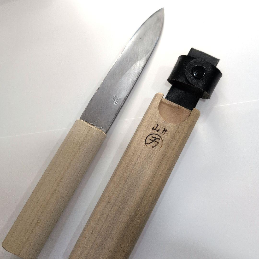 釣り・アウトドアに●木製さや付マキリ●職人手作り●マキリ包丁●青紙鋼