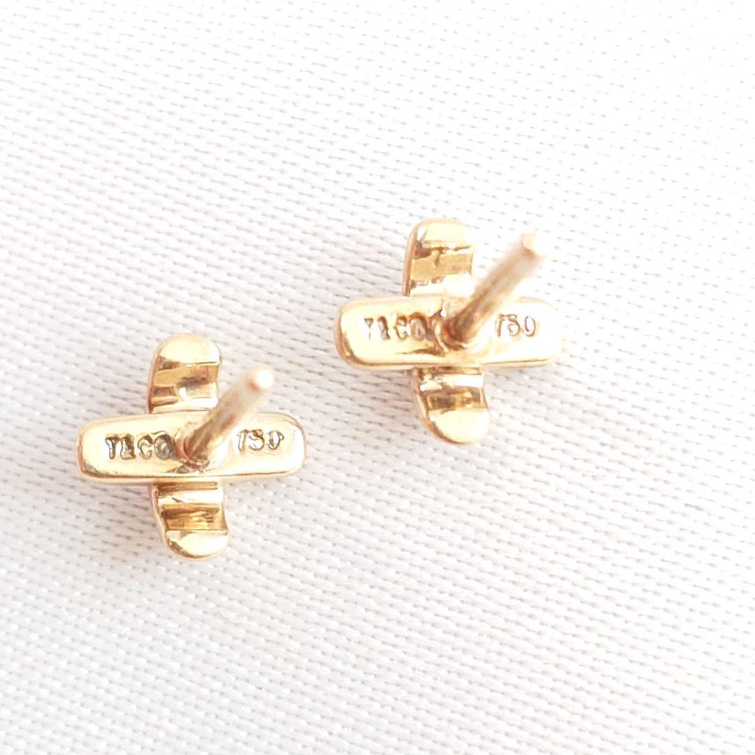 TIFFANY ティファニー K18 クロスステッチ ピアス 6181 TIFFANY ティファニー K18 クロスステッチ ピアス 6539 - メルカリ
