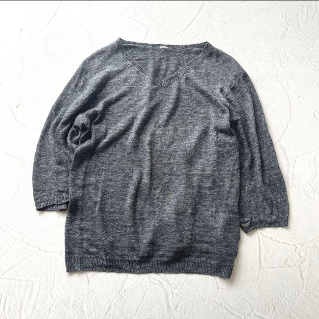 【美品】MARGARET HOWELLマーガレットハウエル リネンニット