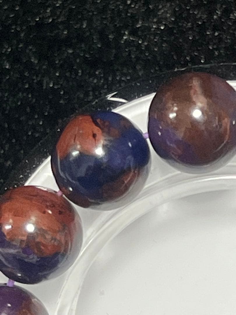 3078 高品質 希少 天然 スギライト ブレスレット 鑑別書付 14㎜