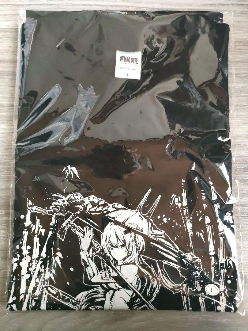 Lサイズ 勝利の女神 NIKKE 渋谷 TSUTAYA 墨絵 Tシャツ 紅蓮