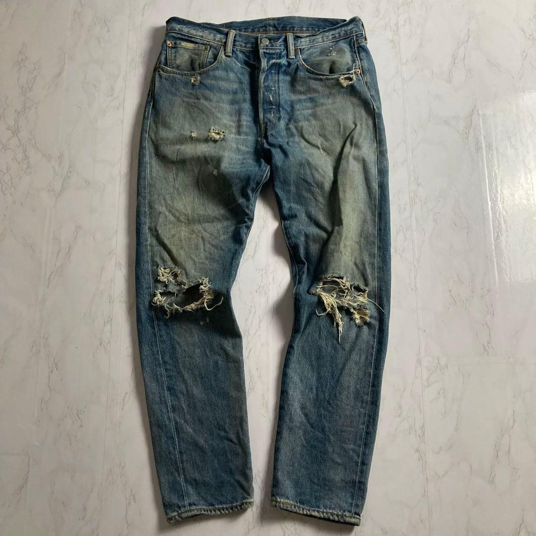 リーバイス501 CT ストレートストレート グランジ ボロ W32 L30L・Levi's