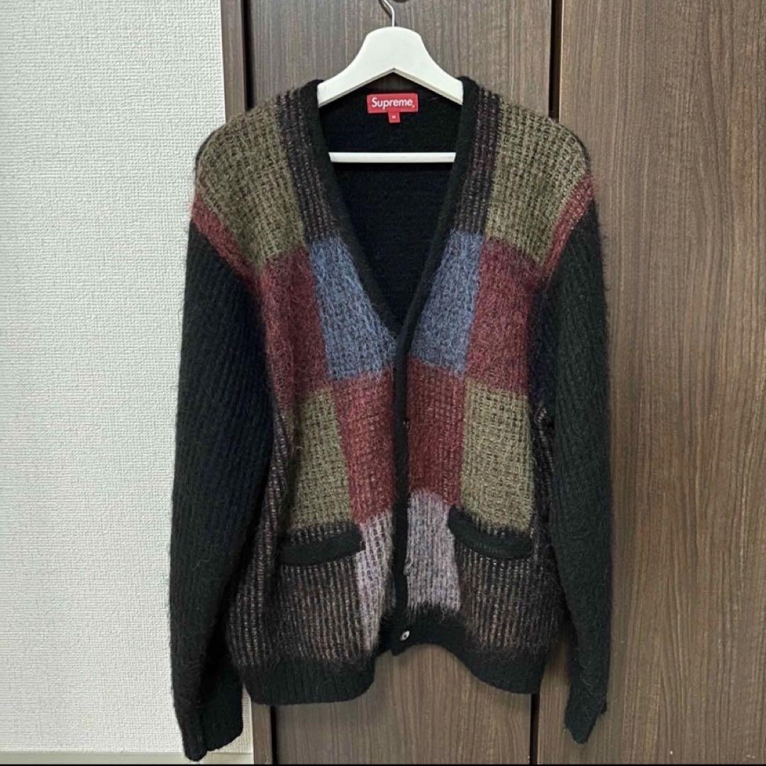 22ss Supreme Brushed Grid Cardigan