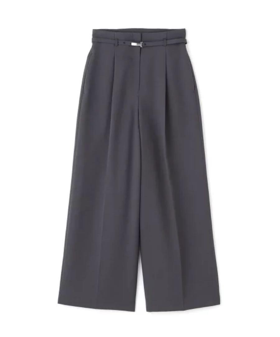 basic メタルバックルワイドパンツ