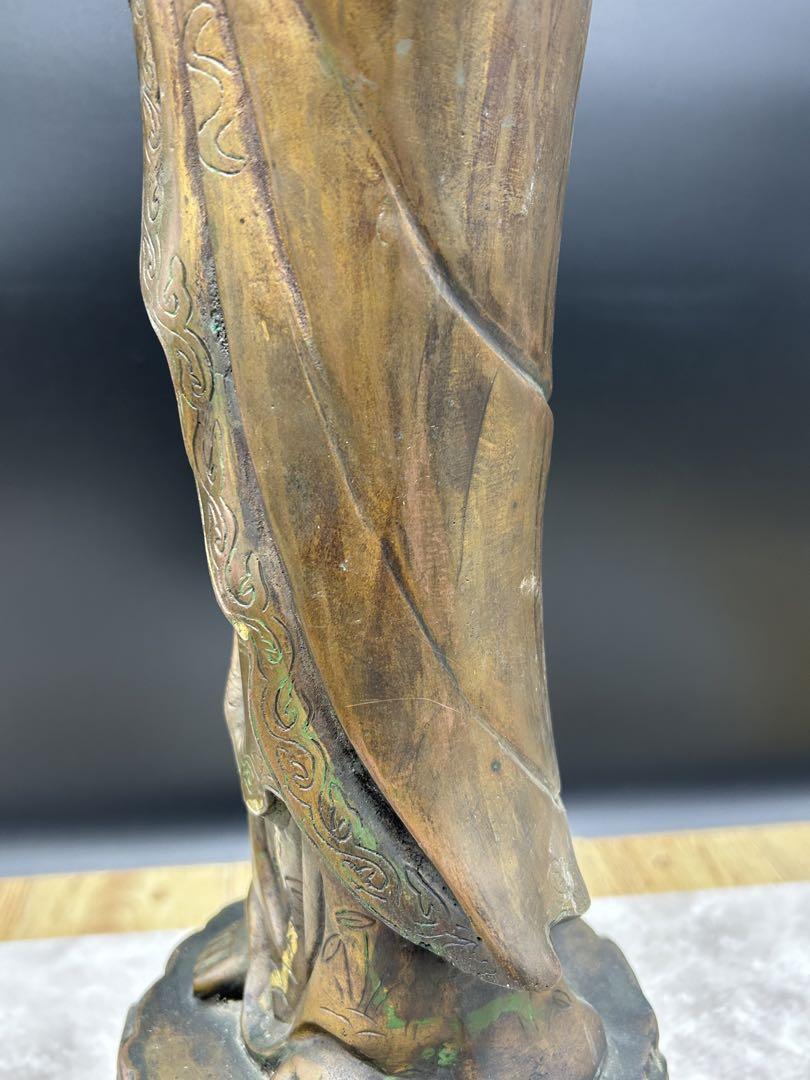 ブロンズ　銅像　菩薩　高さ約６０cm / 重さ約7kg