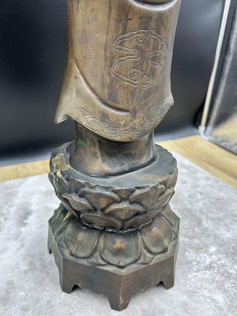 ブロンズ　銅像　菩薩　高さ約６０cm / 重さ約7kg
