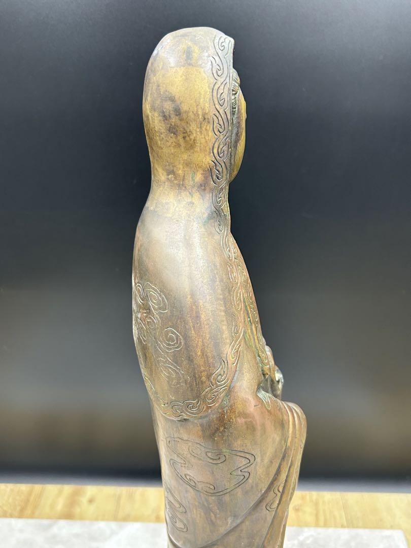ブロンズ　銅像　菩薩　高さ約６０cm / 重さ約7kg