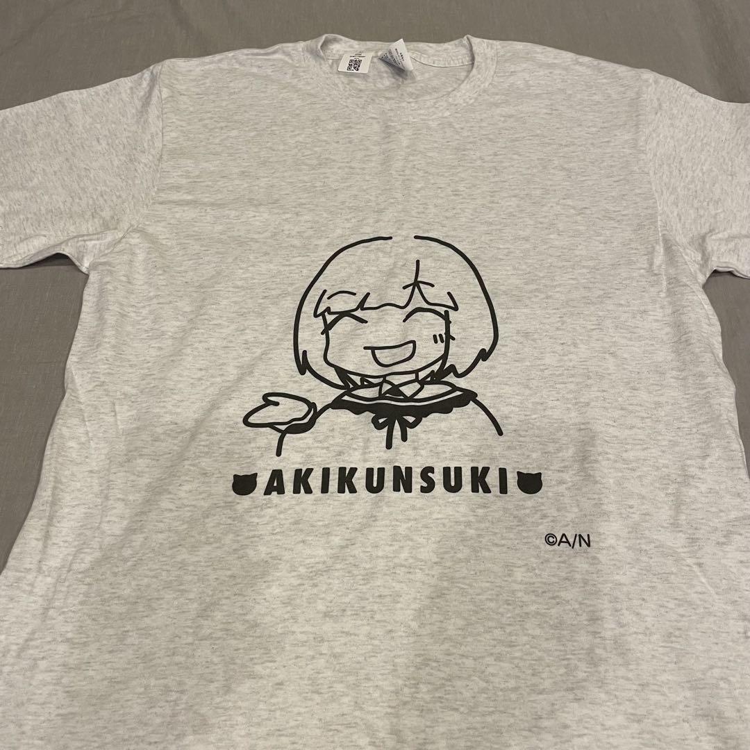 新品！鈴谷アキ アキくん コイツくん Tシャツ M アッシュグレー にじさんじ