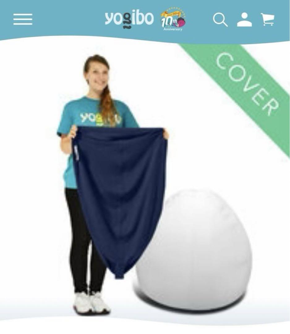 希少 黒入荷！ Yogibo 付け替え用カバー(ネイビーブルー ポッド ヨギボー Pod クッション・座布団