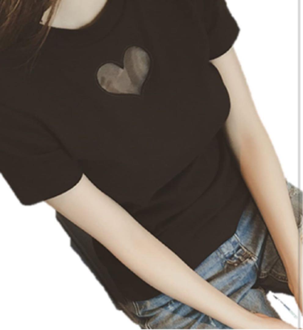 メルカリ ハートの切り抜きtシャツ Tシャツ カットソー 半袖 袖なし 970 中古や未使用のフリマ