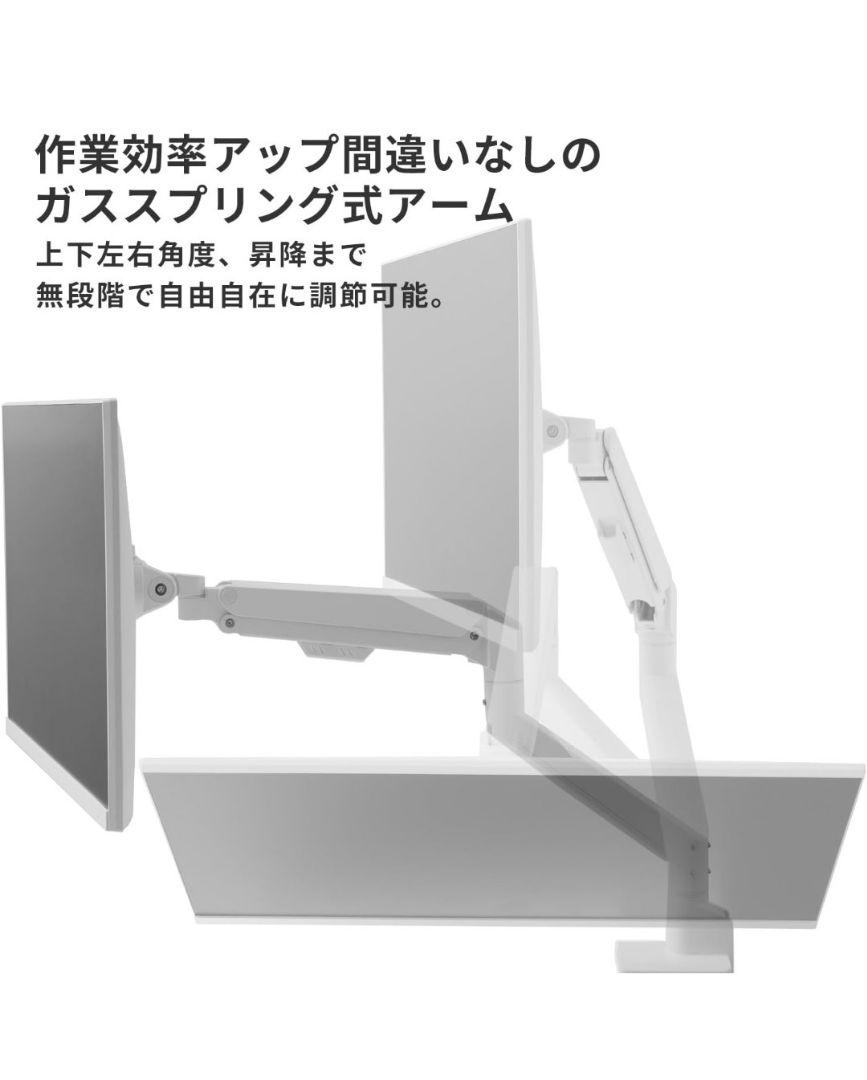ほぼ未使用！Pixio PS1D Wave White モニターアーム