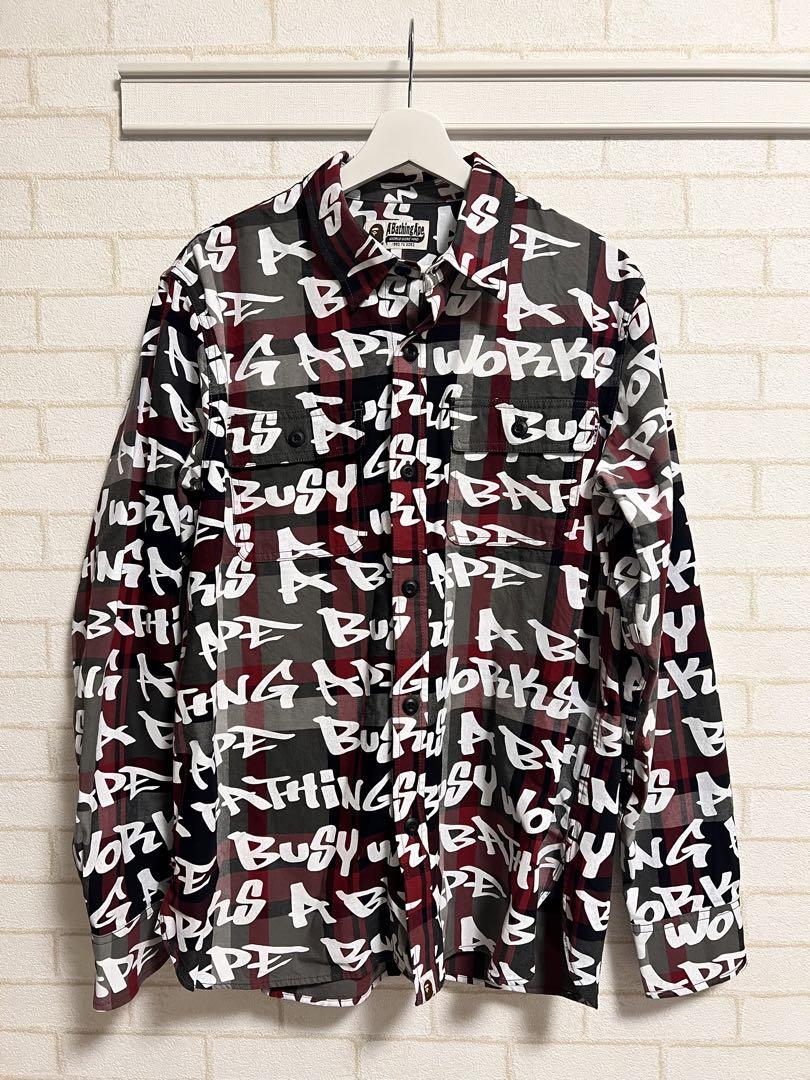 ジャケット・アウター ONE POINT BAPE GRAFFITI CHECK ZIP JACKET