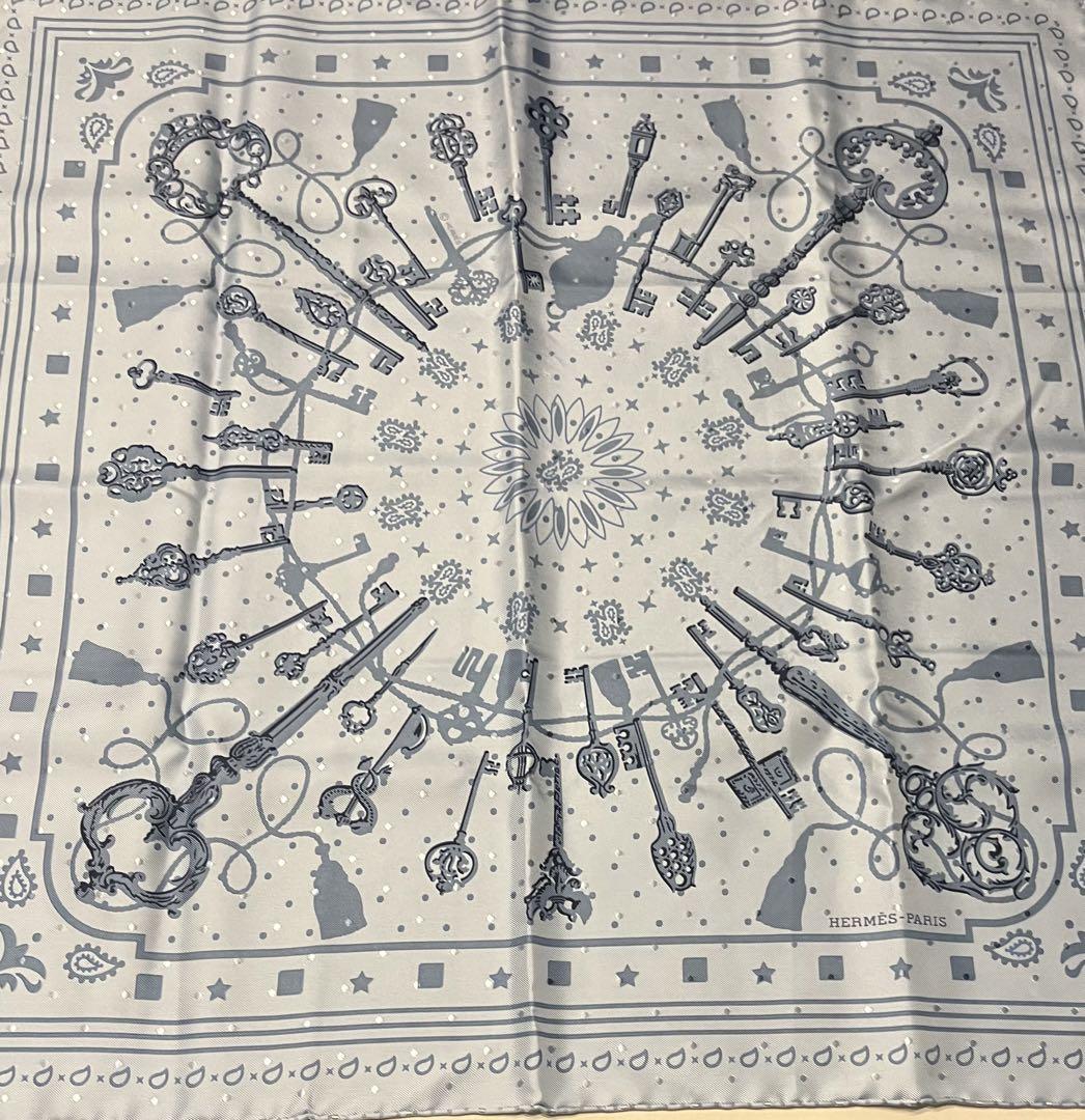 【おすすめ】 シルクバンダナ カレ55 極美品☆エルメス レクレ ロゴ スカーフ 小物