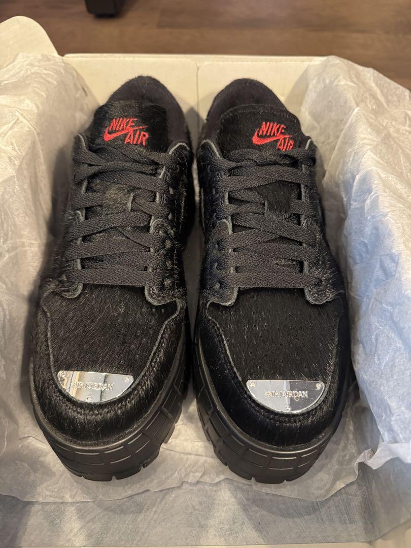 靴 Nike Air Jordan 1 Brooklyn Low \"Black\"