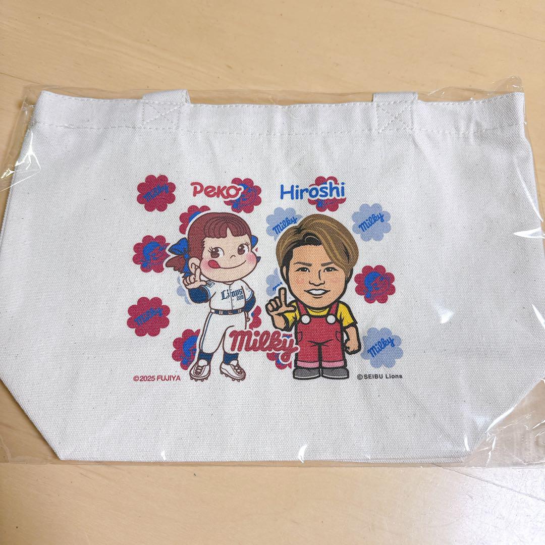 埼玉西武ライオンズ　ガチャ　ペコちゃん　甲斐野央　トートバッグ　SR