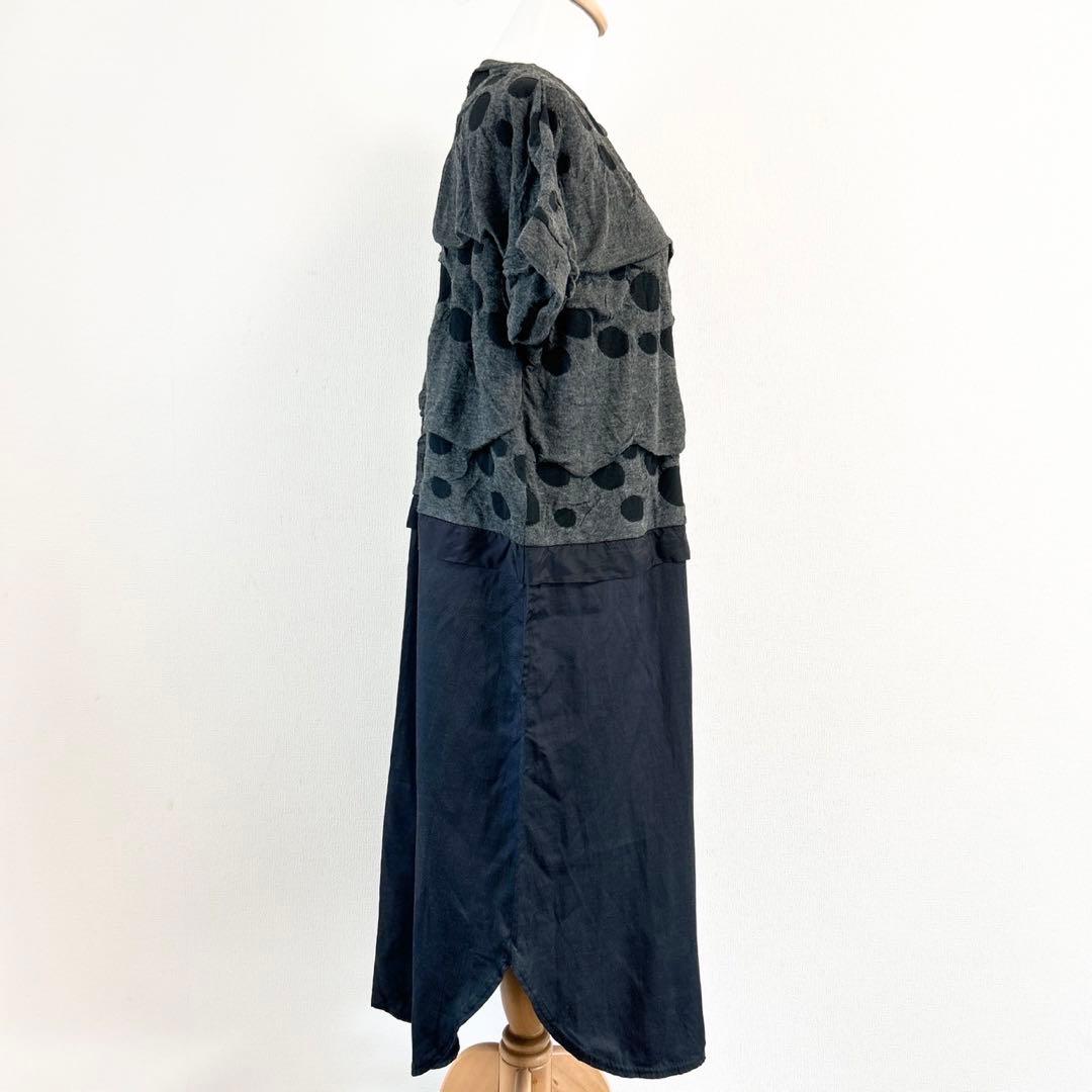 KEI Hayama PLUS　ケイハヤマプリュス　ロングワンピース　水玉