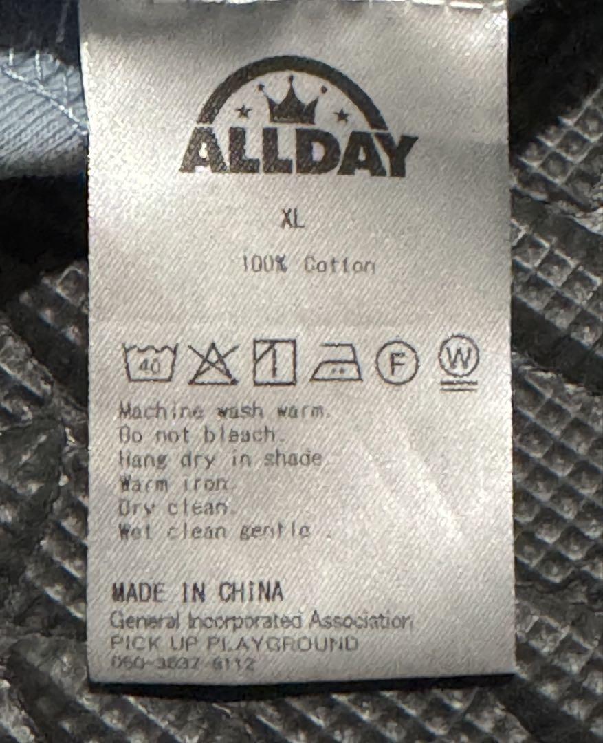 バスケ ALLDAY プリントTシャツ ライトブルー　サイズXL‼︎送料無料‼︎