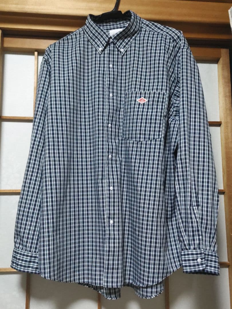 DANTON　25年春モデル　長袖チェックシャツ