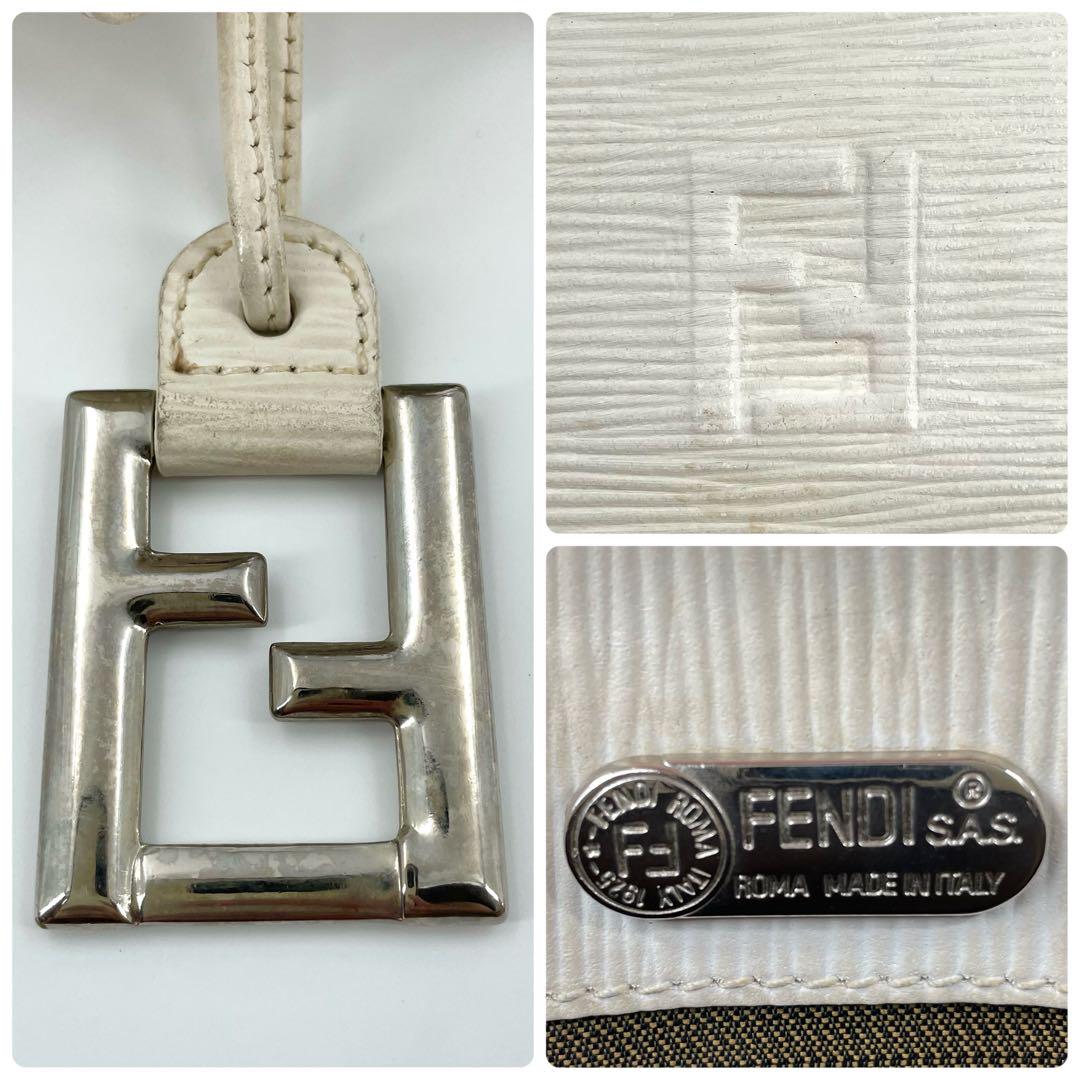 FENDI フェンディ ハンドバッグ エピ FF金具チャーム ロゴ型押し レザー