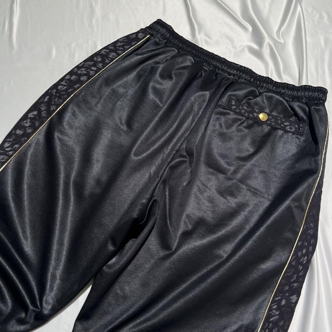 Champion クロコ 豹 ジャージ上下 セットアップ 黒金 ブラック XL