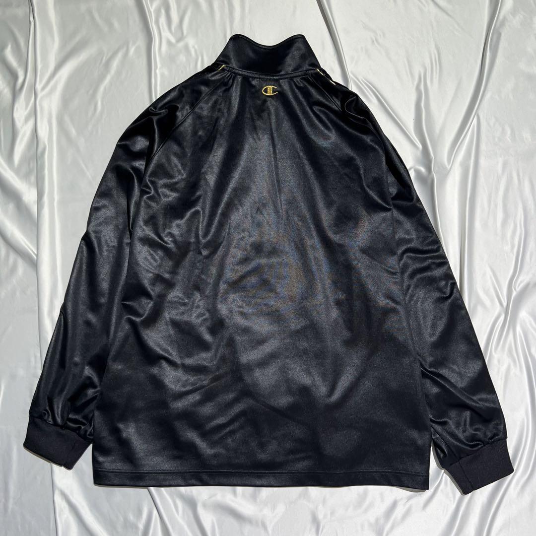 Champion クロコ 豹 ジャージ上下 セットアップ 黒金 ブラック XL