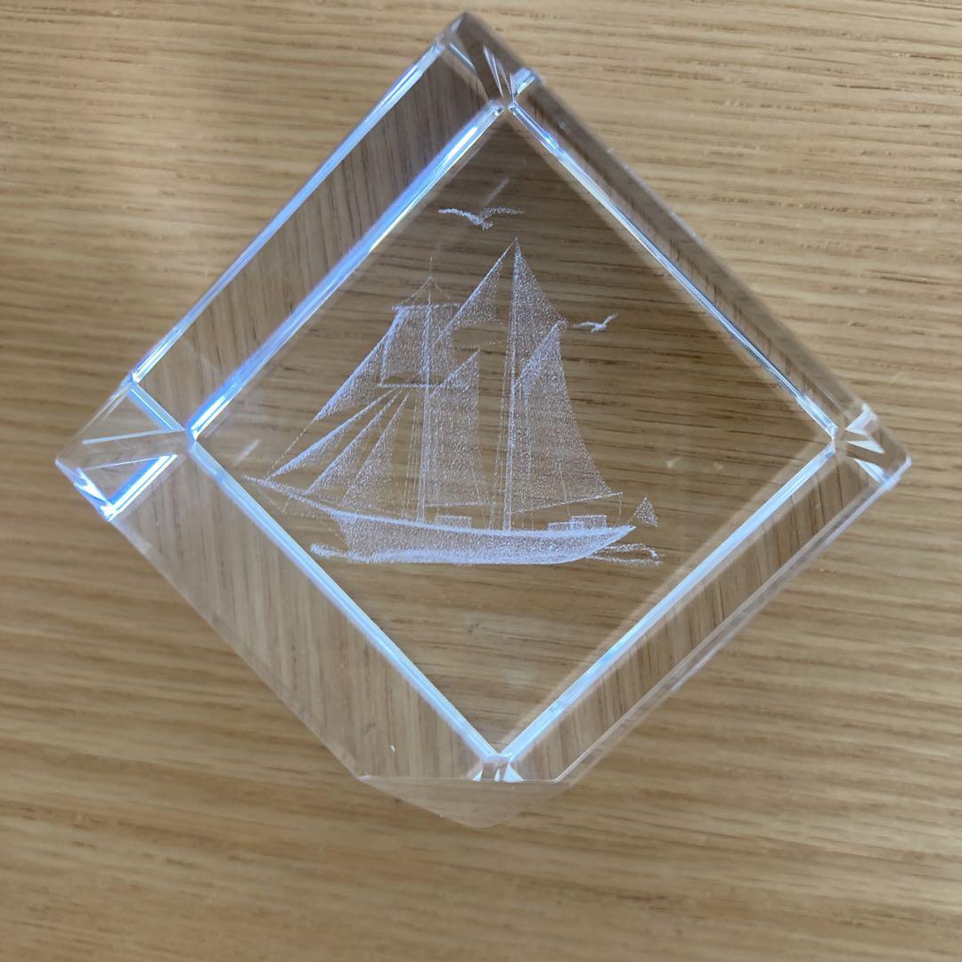 THE CRYSTAL WORLD レトロ クリスタル 帆船 美品 未使用 買った