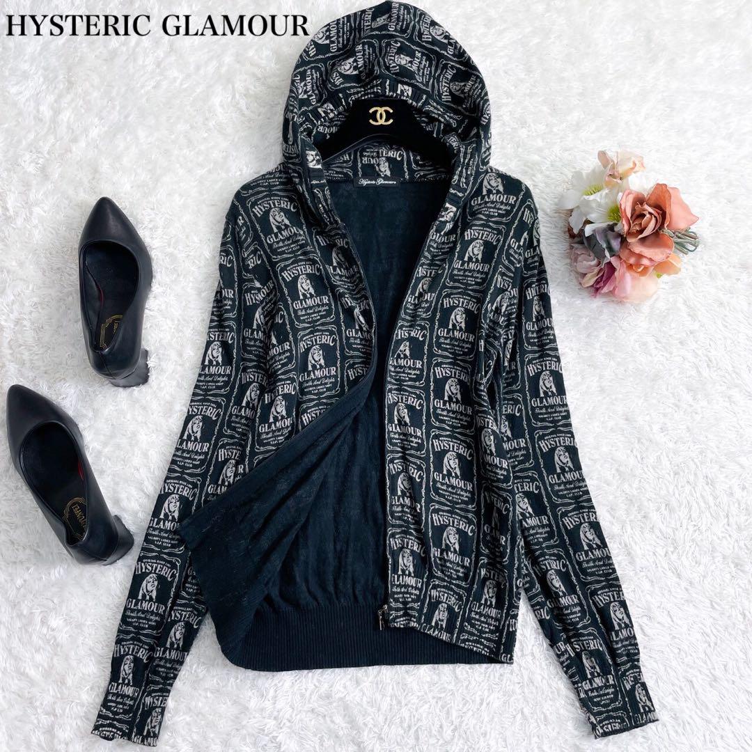 HYSTERIC GLAMOUR ジップアップパーカー　ヒスガール　総柄