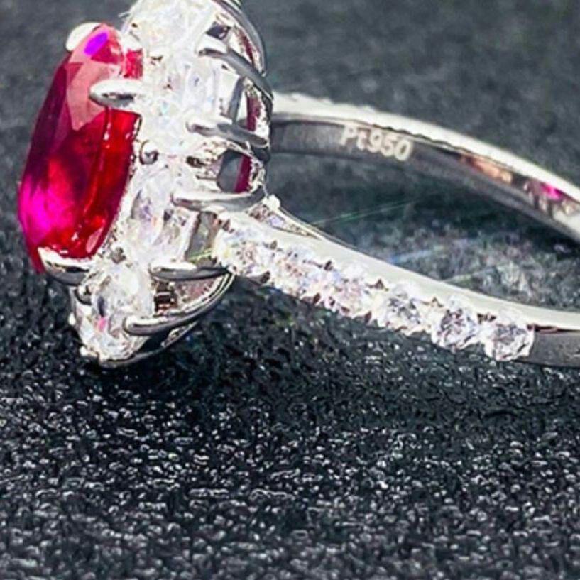 お得日本製 きょうの特売 プラチナ PT950 ルビー指8 XvU71-m29526598033 ダイア指輪2.0ct リング 新作SALE