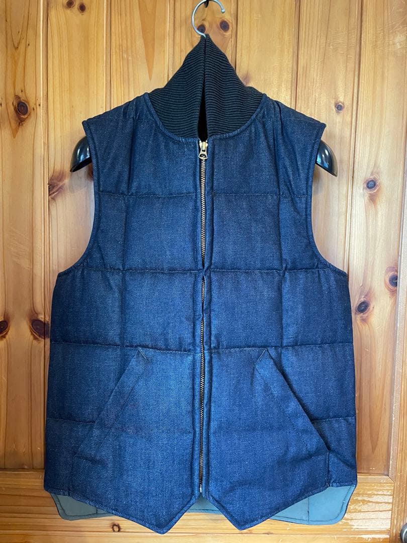 極美品 Ralph Lauren RRL デニム キルティングベスト XS 極美品 Ralph Lauren RRL デニム キルティングベスト XS