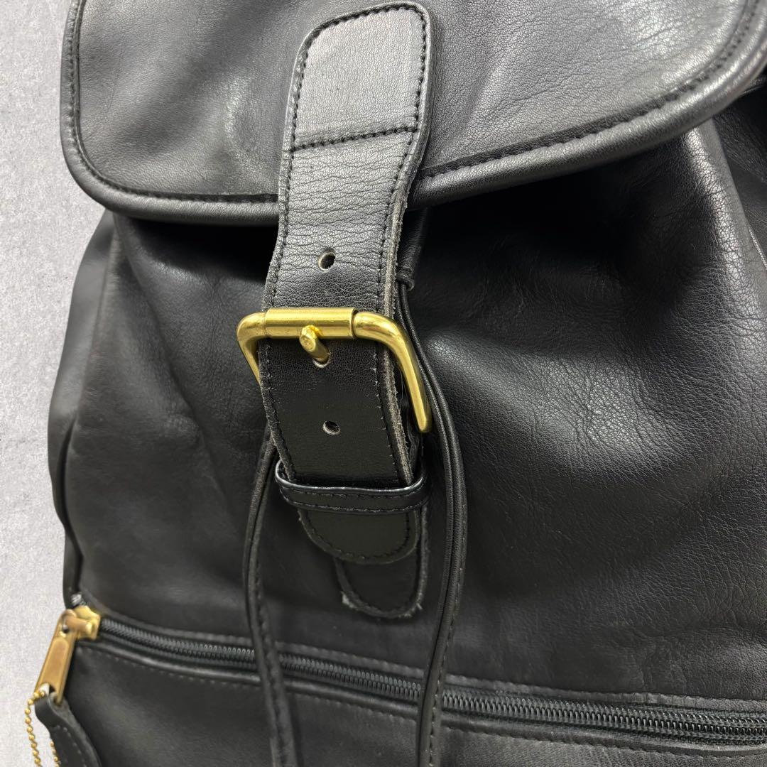 美品✨コーチ オールドコーチ 本革 レザー リュック 黒 大容量 USA製 美品✨コーチ オールドコーチ 本革 レザー リュック 黒 大容量 USA製