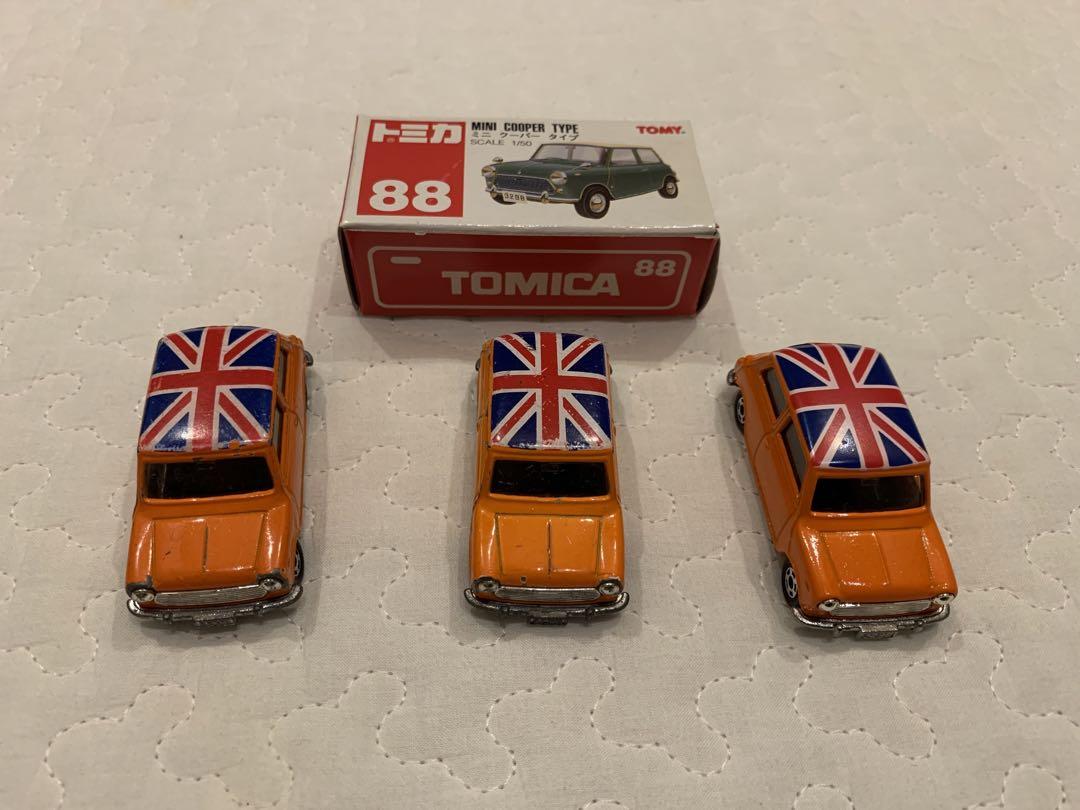 トミカ88 No.F8 ミニクーパーオレンジ イギリス ユニオンジャック-
