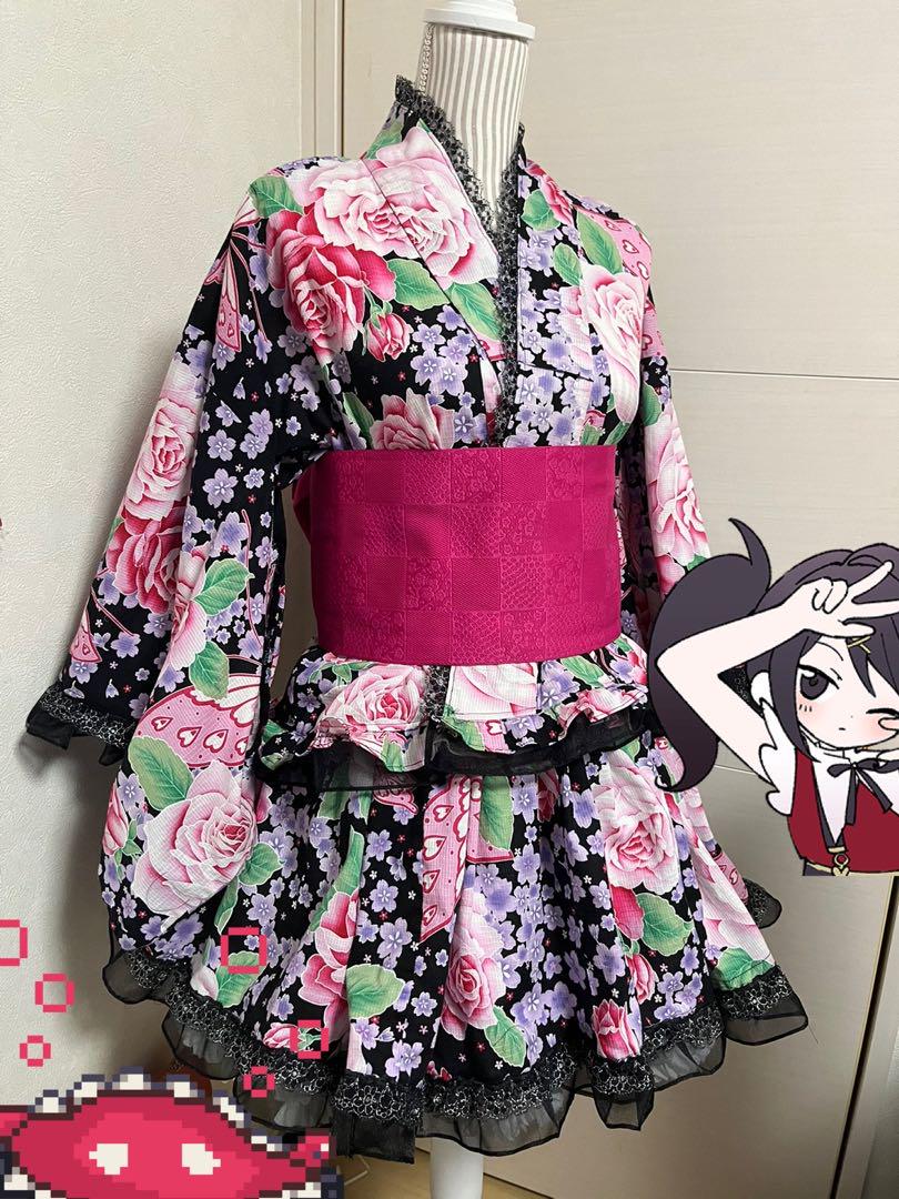 浴衣ドレス　帯　150　地雷系　量産型　y2k　平成　姫系　ギャル 姫ギャル 浴衣ドレス 帯 150 地雷系 量産型 y2k 平成 姫系 ギャル 姫